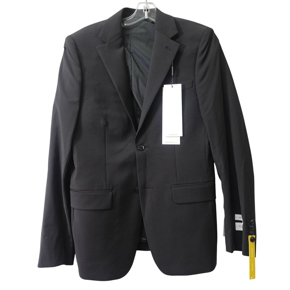 Calvin Klein Skinny Fit Black Suit Jacket- Size 36 Regular Length